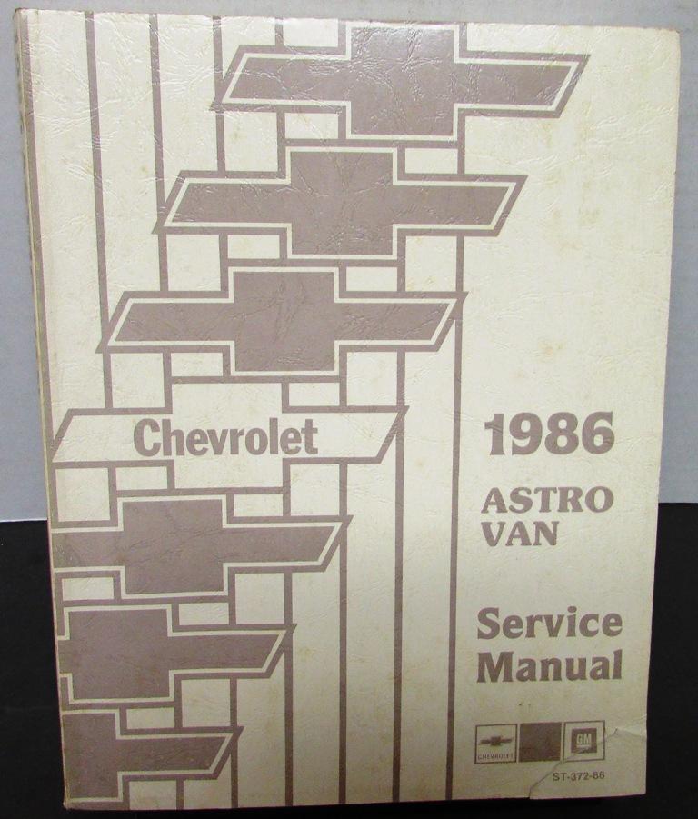 1986 Chevrolet Truck Dealer Service Shop Manual Astro Van Repair