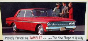 1963 AMC Rambler American Classic Ambasador Cross Country Sales Brochure Orig