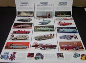 1963 AMC Rambler Classic 6 Ambassador V8 American Sales Brochure Folder Original