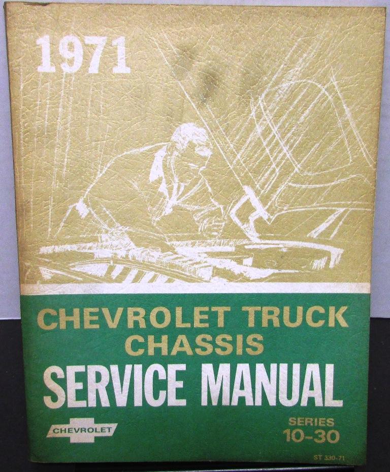 1971 Chevrolet Truck Service Shop Chassis Manual Pickup 10-30 Blazer Suburban
