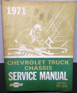 1971 Chevrolet Truck Service Shop Chassis Manual Pickup 10-30 Blazer Suburban