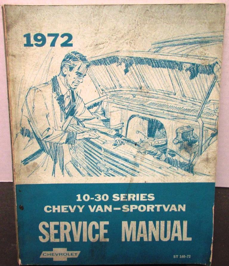 1972 Chevrolet Truck Service Shop Chassis Manual Chevy Van Sportvan Repair