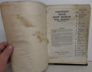 1955 Chevrolet Truck Service Shop Manual Pickup 1/2, 3/4, 1, 2 Ton 2nd Series