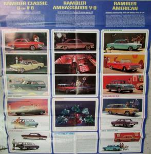 1964 Rambler 6 & V8 Classic Ambassador V8 American Color Sales Brochure Original