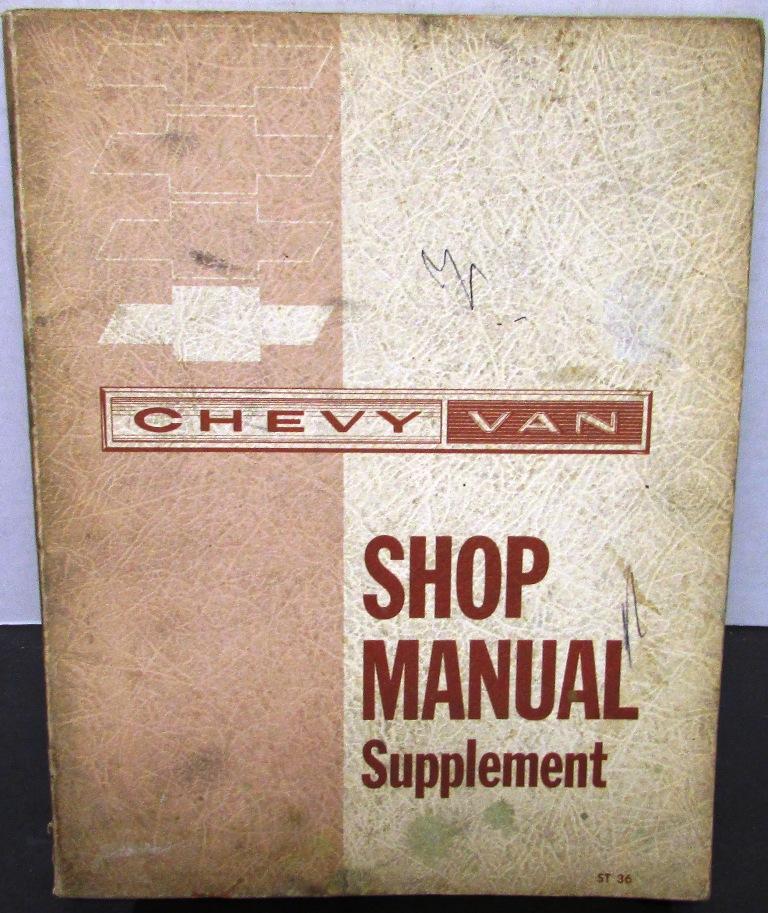 1963 Chevrolet Truck Service Shop Manual Supplement Chevy Van