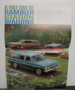 1964 AMC Rambler Station Wagons Color Sales Brochure Classic Ambassador American