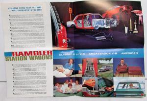 1964 AMC Rambler Station Wagons Color Sales Brochure Classic Ambassador American