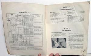 1952 Chevrolet Truck Service Shop Manual Supplement Full Line Updates