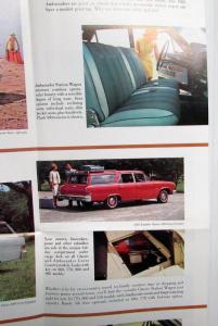 1965 AMC Rambler Station Wagons American Class Ambassador Sales Brochure Folder