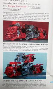 1965 AMC Rambler Station Wagons American Class Ambassador Sales Brochure Folder