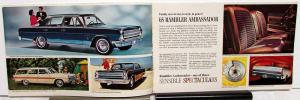 1965 Rambler Ambassador Classic American 990 440 770 Sales Brochure V8 & 6 Orig