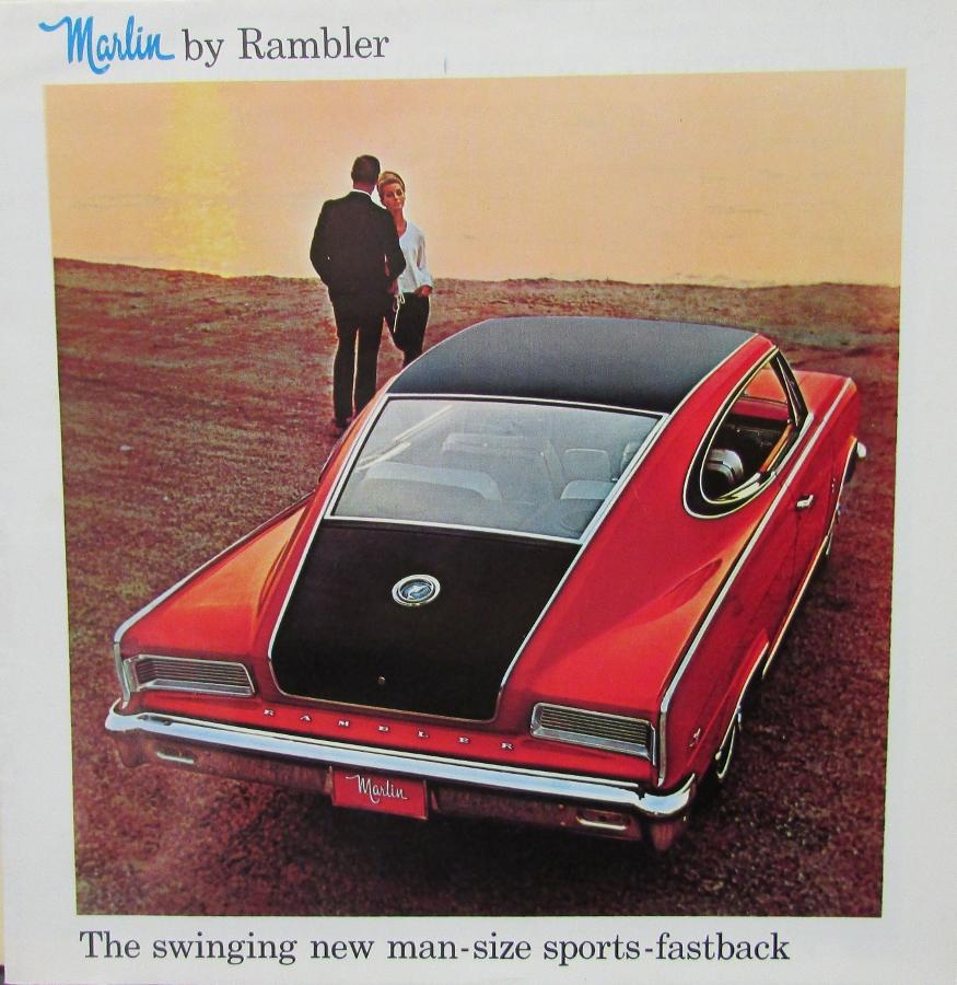1965 Rambler Marlin Sports Fastback AMC Color Sales Brochure Original