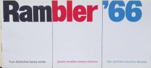 1966 AMC Rambler American Classic Ambassador Marlin Brochure French German Text