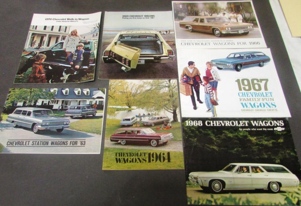 1963 64 66 67 68 69 70 Chevrolet Station Wagon Dealer Sales Brochure Set Chevy