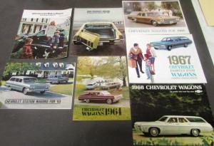 1963 64 66 67 68 69 70 Chevrolet Station Wagon Dealer Sales Brochure Set Chevy