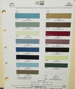 1967 AMC Rambler Paint Chips by PPG American Motors Ditzler Original