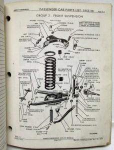 1955 1956 1957 1958 Chrysler Mopar Parts Book Manual Plymouth Dodge Imperial