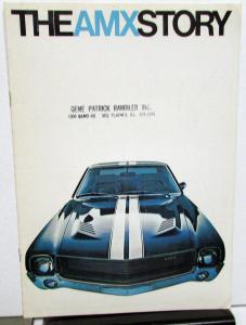 1968 American Motors AMX Color Sales Brochure Original