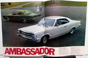 1968 AMC Javelin Rebel American Ambassador AMX American Motors Sales Brochure