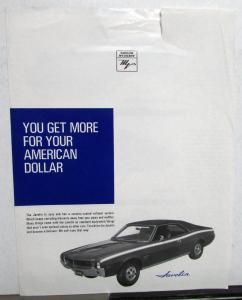 1968 AMC American Rebel Ambassador Javelin Sales Brochure Mailer Original