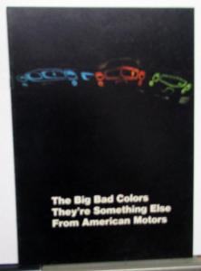 1969 AMC Javelin AMX Big Bad Colors American Motors Sales Brochure Original