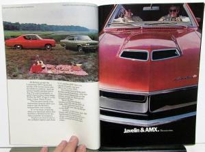 1970 AMC Hornet Rebel Ambassador Javelin AMX American Motors Sales Brochure Orig