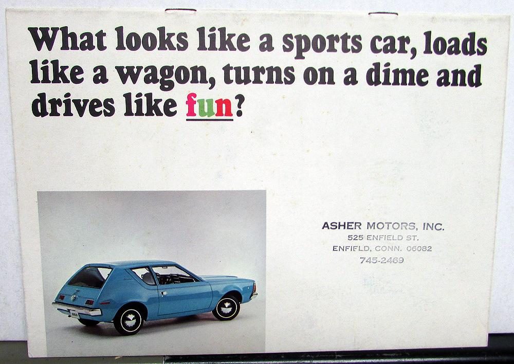 1970 AMC Gremlin Comparison to VW American Motors Sales Brochure Mailer Original