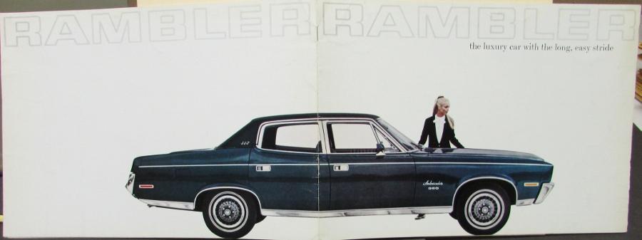 1970 AMC Rambler Ambassador Rebel Saloon Hdtp Wagon England Market Sale Brochure