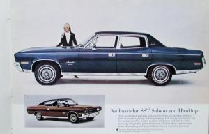 1970 AMC Rambler Ambassador Rebel Saloon Hdtp Wagon England Market Sale Brochure