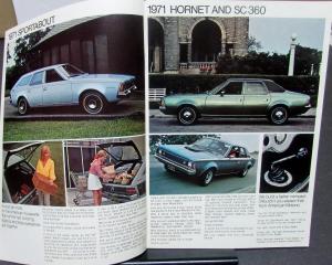 1971 Gremlin Hornet Matador Javelin AMX American Motors AMC Sale Brochure