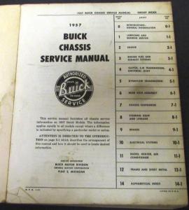 Original 1957 Buick Chassis Service Shop Manual Special Century Super Roadmaster