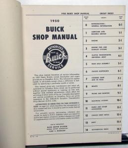 Original 1950 Buick Service Shop Manual Special Riviera Super Roadmaster Repair