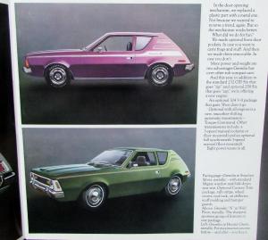 1972 AMC Gremlin Hornet Javelin Matador Ambassador American Motors Sale Brochure