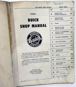 Original 1956 Buick Service Shop Manual Special Riviera Super Roadmaster Century