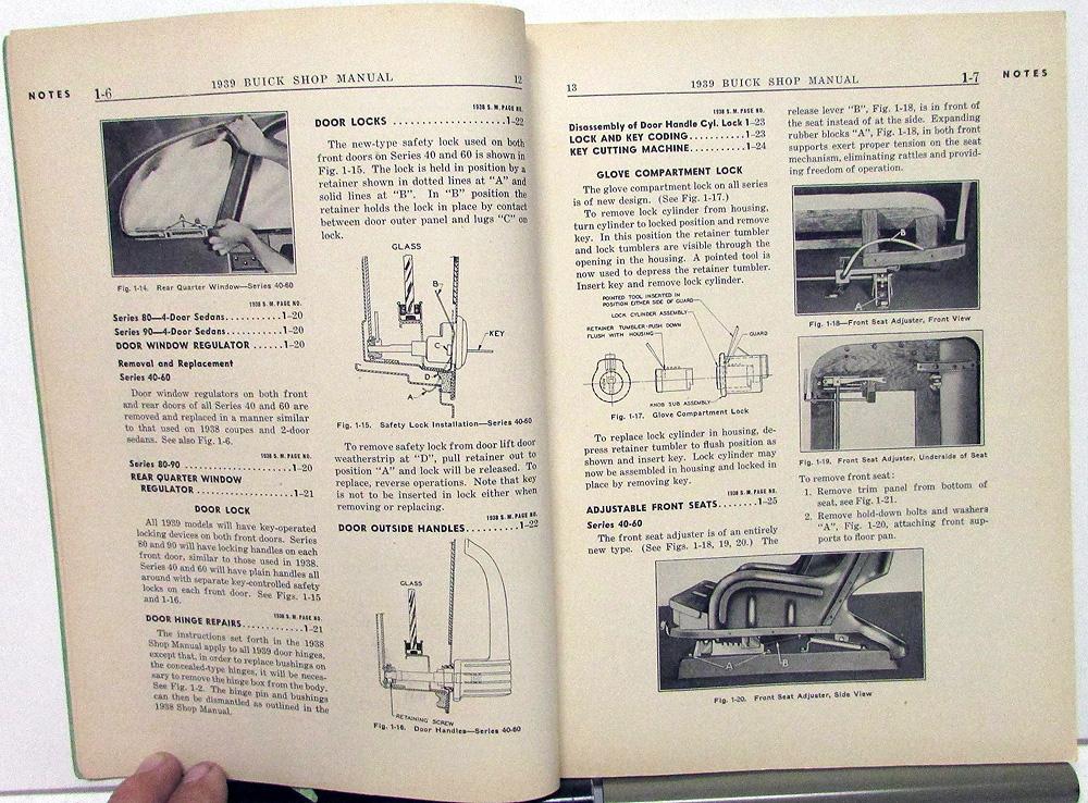 Original 1939 Buick Service Shop Manual Special Roadmaster ...