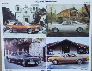 1975 AMC Hornet Sportabout Hatchback Sedan Post Card Mailer Original Color XL