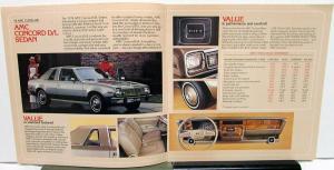 1978 AMC CLOSE UP VALUE Color Sales Brochure Original Intro Concord & Jeep