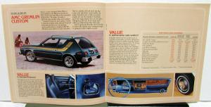1978 AMC CLOSE UP VALUE Color Sales Brochure Original Intro Concord & Jeep