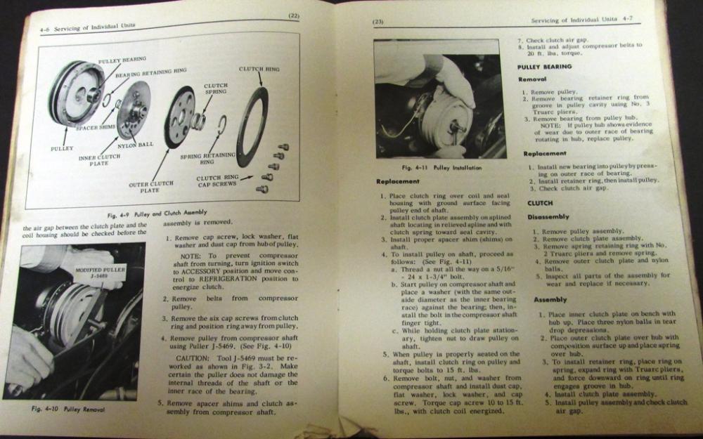 1955 Oldsmobile Dealer Service Shop Manual Repair A/C Supplement