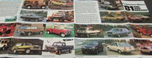 1981 American Motors AMC Jeep Renault LeCar & 18i Color Sales Brochure Original