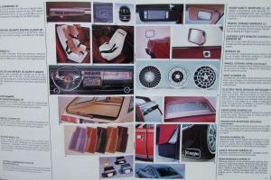 1982 AMC Accessories Color Sales Brochure Original