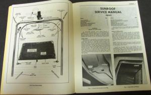 1974 Oldsmobile Service Shop Manual Supplement Sun Roof Toronado