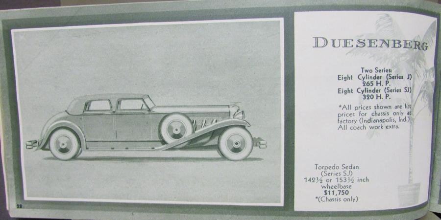 Original 1934 Aetna Auto Show Book Duesenburg Packard Pierce Arrow ...
