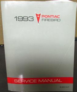 1993 Pontiac Service Shop Manual Firebird Trans Am T/A Formula Repair Original