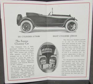 1917 Apperson Roadaplane Six & Eight Cylinder Sales Brochure Leaflet Original