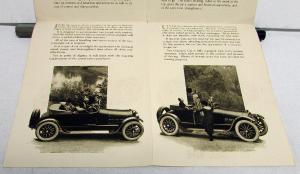 1917 Apperson Chummy Roadster Six & Eight For 4 Passengers Sales Brochure Orig