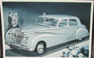 1954 Armstrong Siddeley Sapphire Auto Post Card Original Printed in England