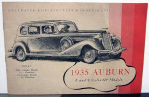 1935 Auburn Motor Cars 6 & 8 Cylinder Models Sales Brochure Original