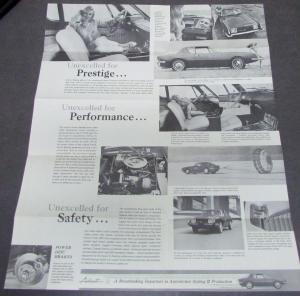 1966 Avanti II Sales Brochure Leaflet Original With Silver Stripe on Cover NOS