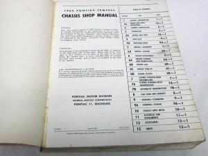 1964 Pontiac Tempest Dealer Chassis Service Shop Manual Le Mans Repair Original